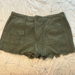 Army green jean shorts!